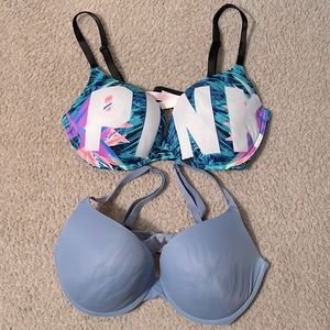 Pink Victoria’s Secret bras